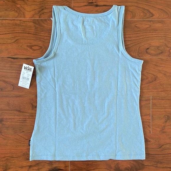 COPY - NWT Vans Off The Wall Blue and White Tank Top Muscle Tee Shirt - Picture 5 of 6